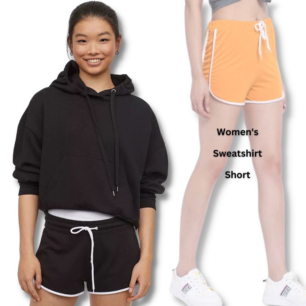 Celana Pendek Santai Casual Wanita Trim (HMP402 SWEATSHORT TRIM)