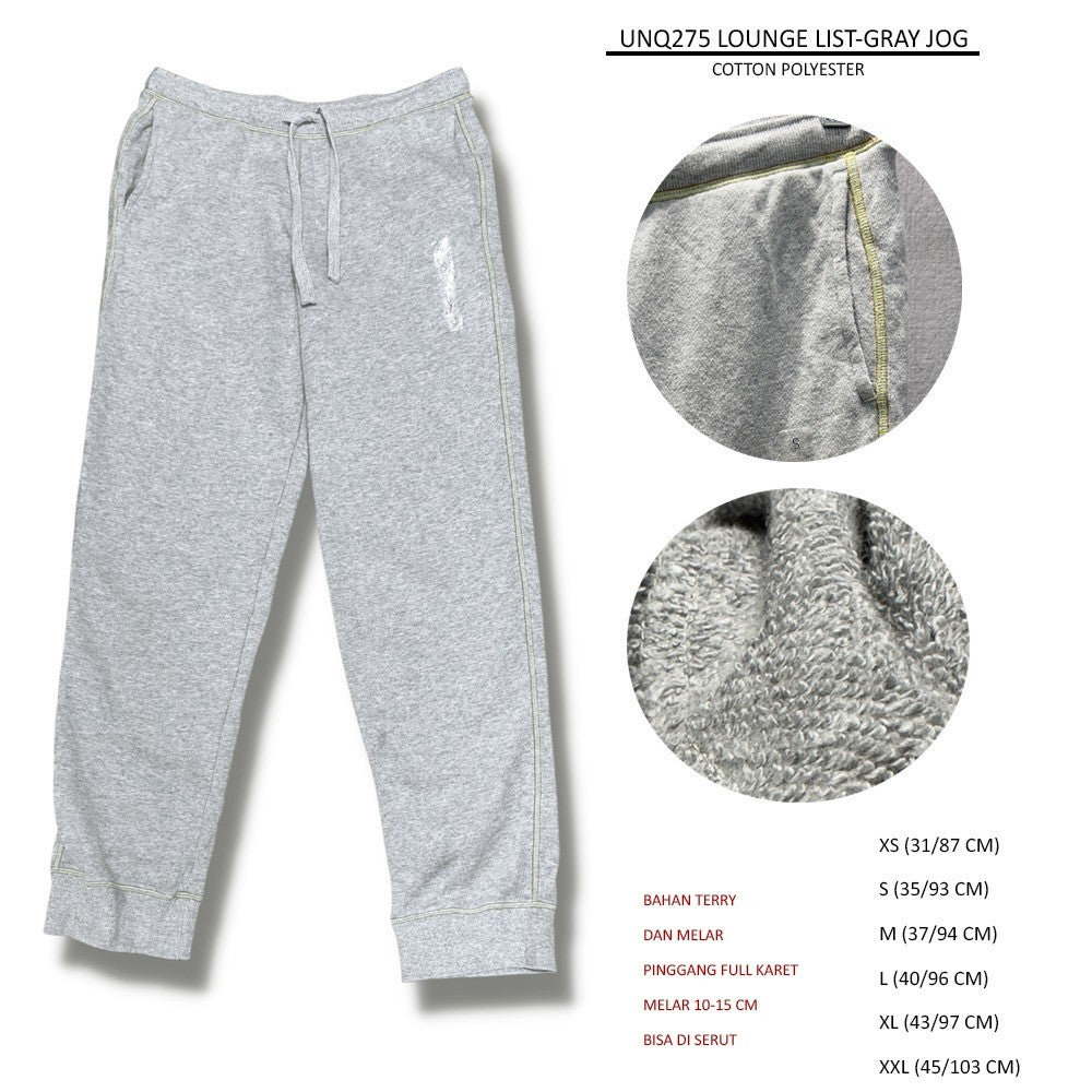 Celana Panjang Jogger Pria (UN275 LOUNGE LIST JOG)