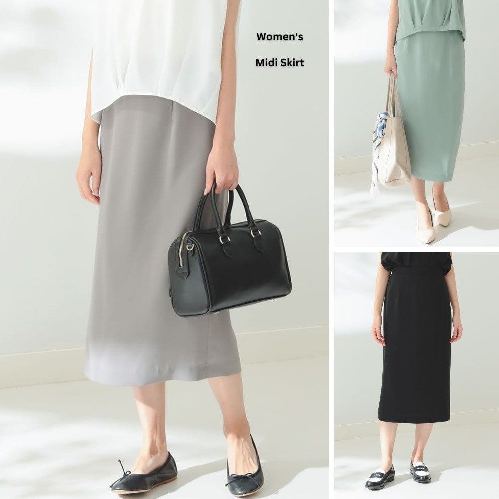 Rok Midi Wanita Rempel Highwaist (BMS02 MIDI SKIRT)