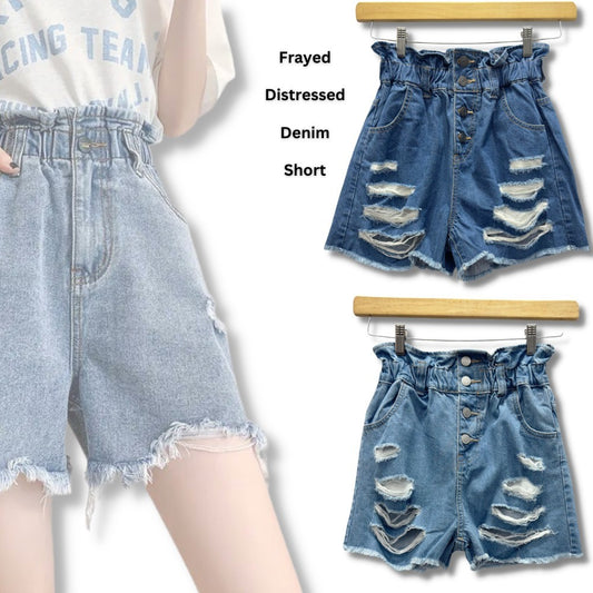 Celana Pendek Jeans Wanita Bahan Soft Denim Highrise (BRW01 DENIM SHORT)