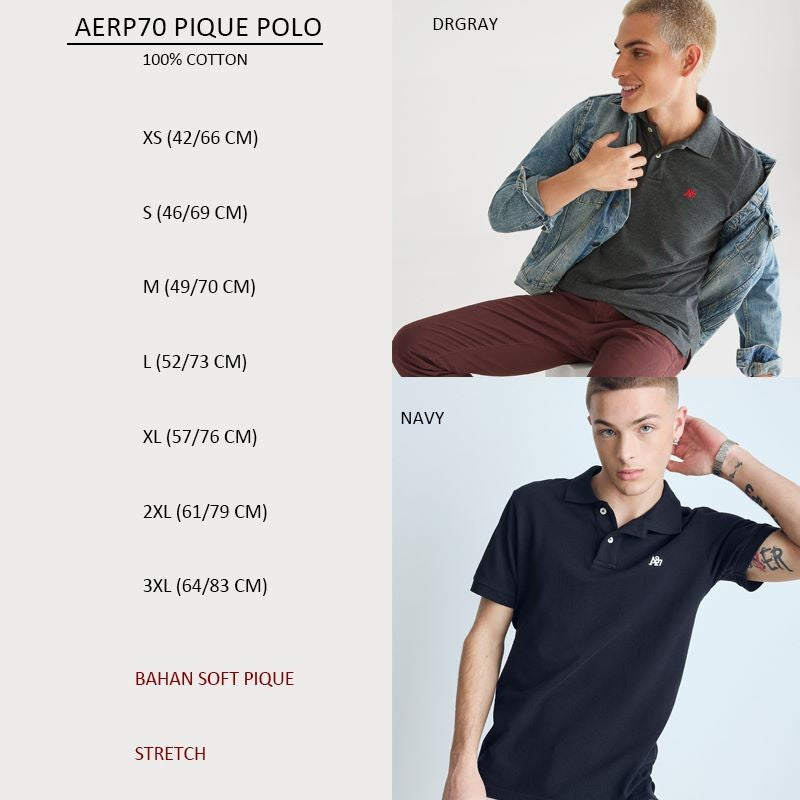 Kaos Polo Pria Lengan pendek Cotton Pique (AERP70 PIQUE POLO)