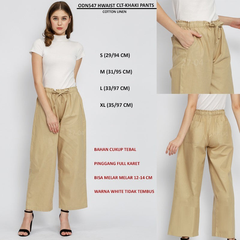 Celana Kulot Panjang Santai Wanita (ODN547 HWAIST CULLOT PANTS00)