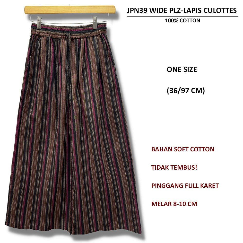 Celana Panjang Kulot Wanita Soft Cotton (JPN39 WIDE PLZ CULLOTES)