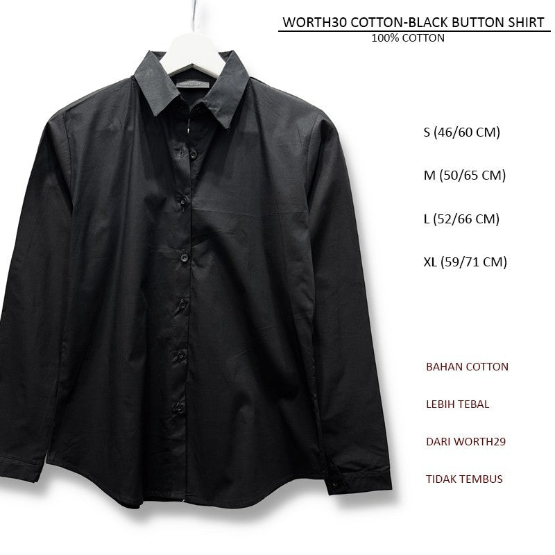 Atasan Kemeja Wanita Lengan Panjang (WORTH30 COTTON BUTTON SHIRT)