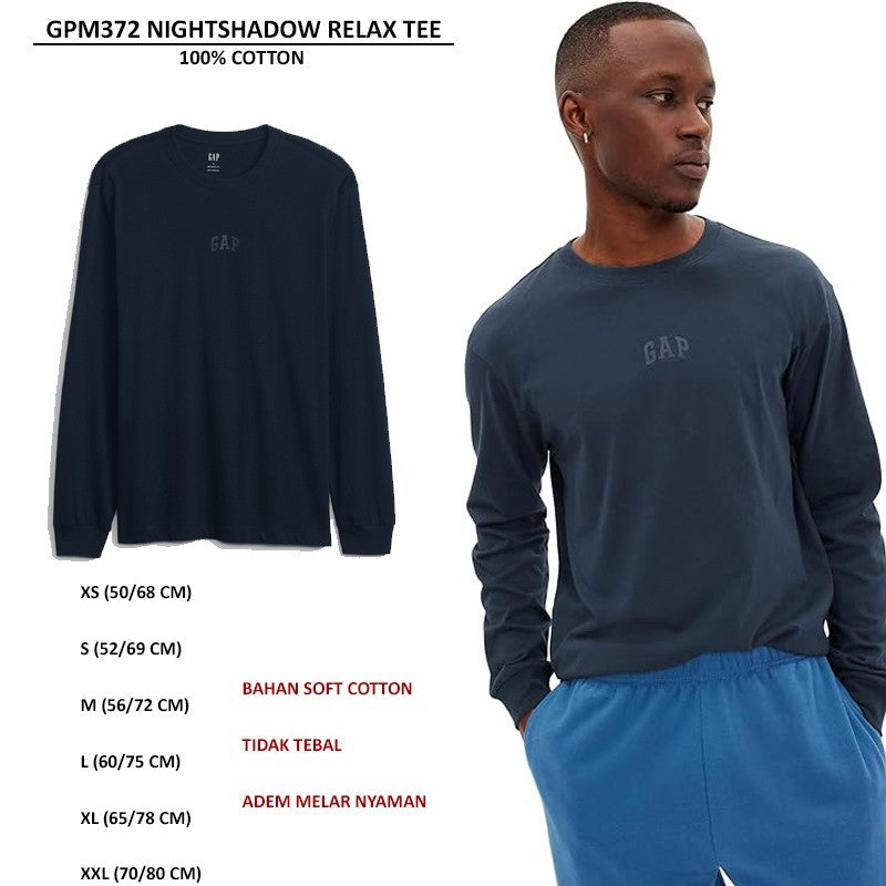 Atasan Kaos Pria Lengan Panjang Soft Cotton (GPM372 RELAX TEE)