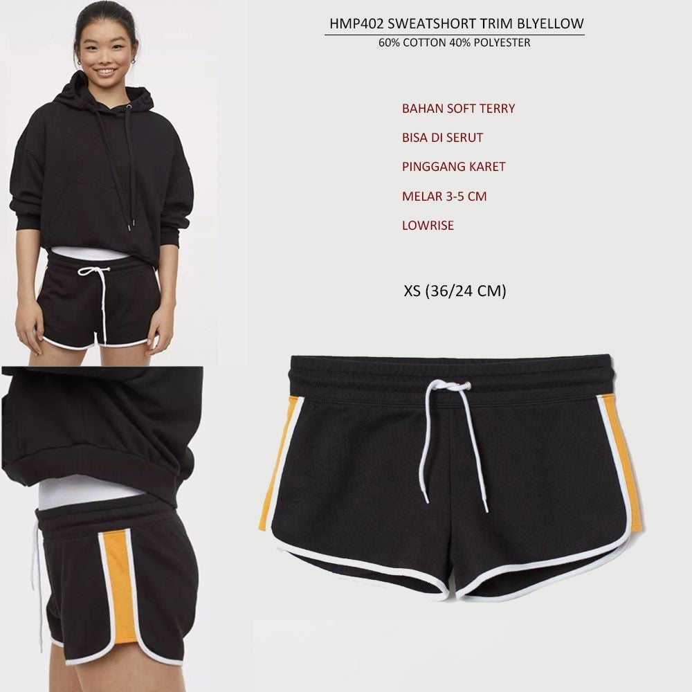 Celana Pendek Santai Casual Wanita Trim (HMP402 SWEATSHORT TRIM)