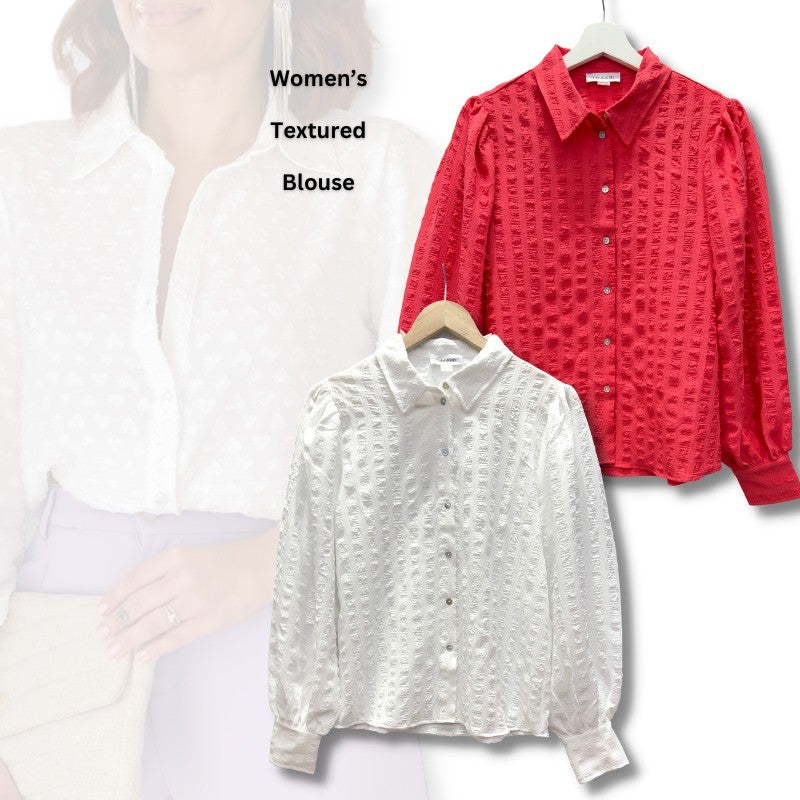 Atasan Blouse Wanita Lengan Panjang (CK62 PUFF BUTTON BLOUSE)