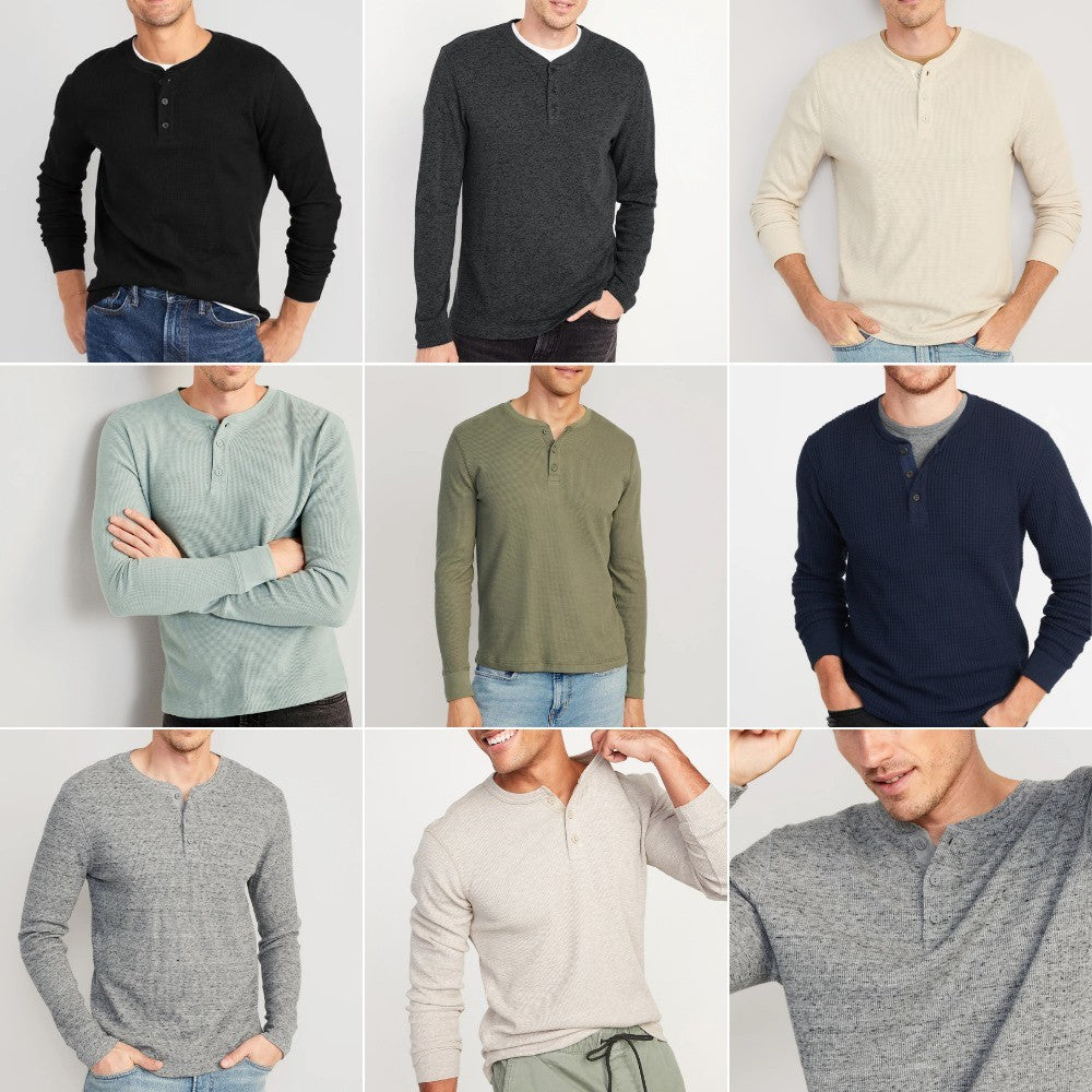 Atasan Kaos Pria Lengan Panjang Soft Waffle (ODN574 WAFFLE TOP)