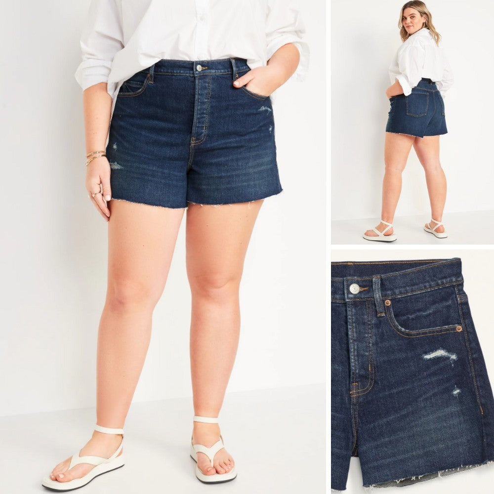Celana Pendek Wanita Denim Super Highrise Strecth Jeans (ODN453 HRR CUTTOF SHORT)