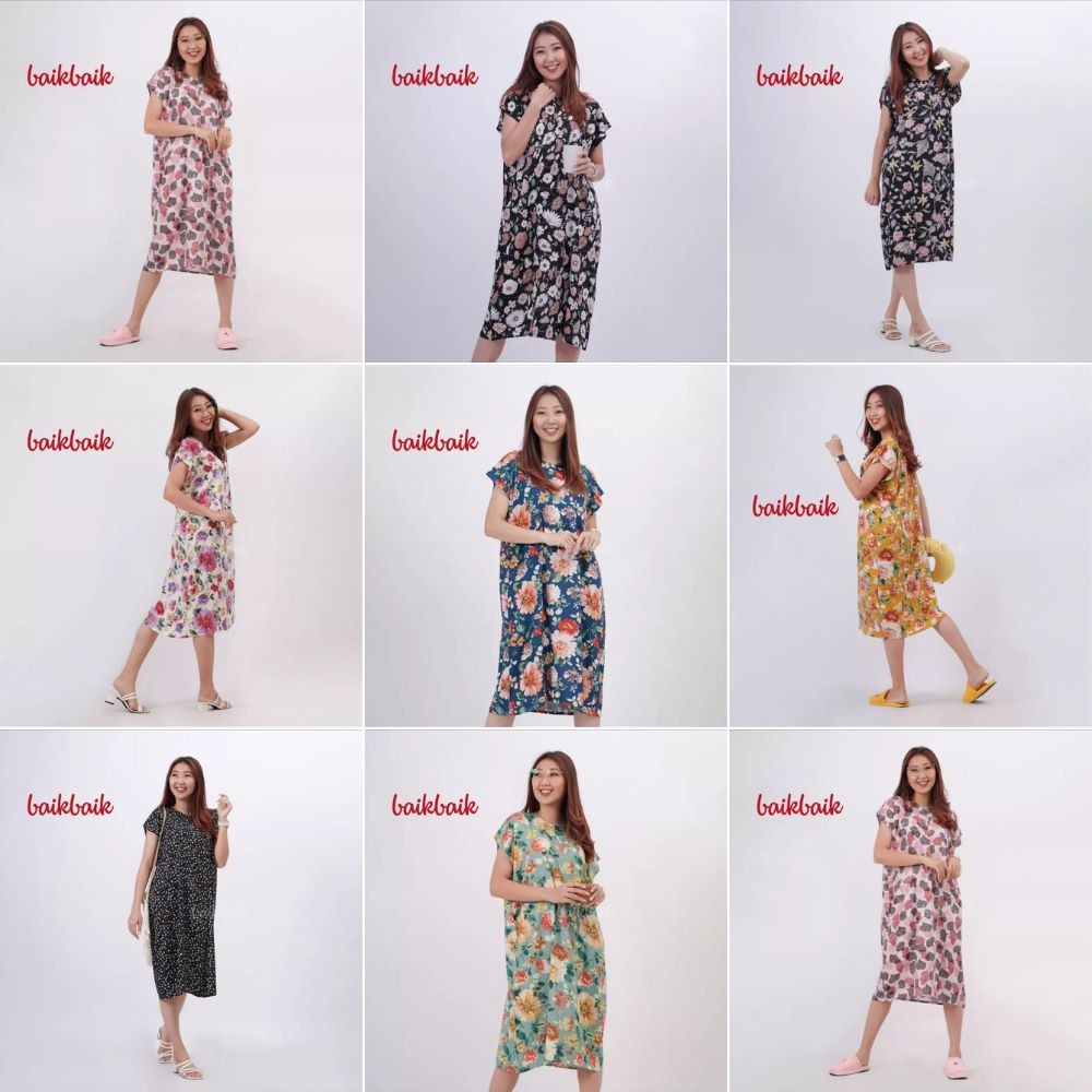 Dress Midi Wanita Tanpa Lengan Viscose (BKBK MIDI DR)