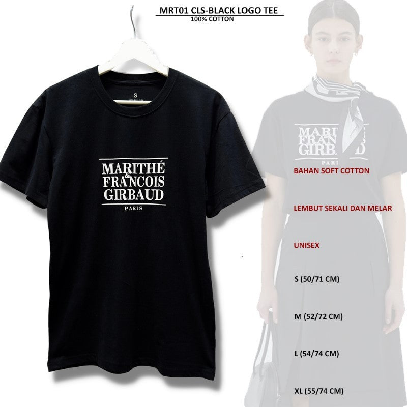 Atasan Kaos Pria/Wanita Lengan Pendek Soft Cotton (MRT01 CLASSIC LOGO TEE)