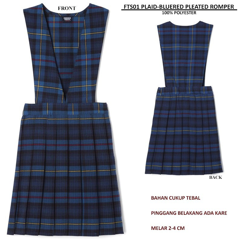 Romper Rok Anak Dewasa Kotak (FST01 PLAID PLEATED ROMPER)