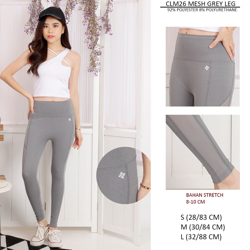 Celana Panjang Legging Sport Wanita Mesh Stretch (CLM26 MESH LEG)