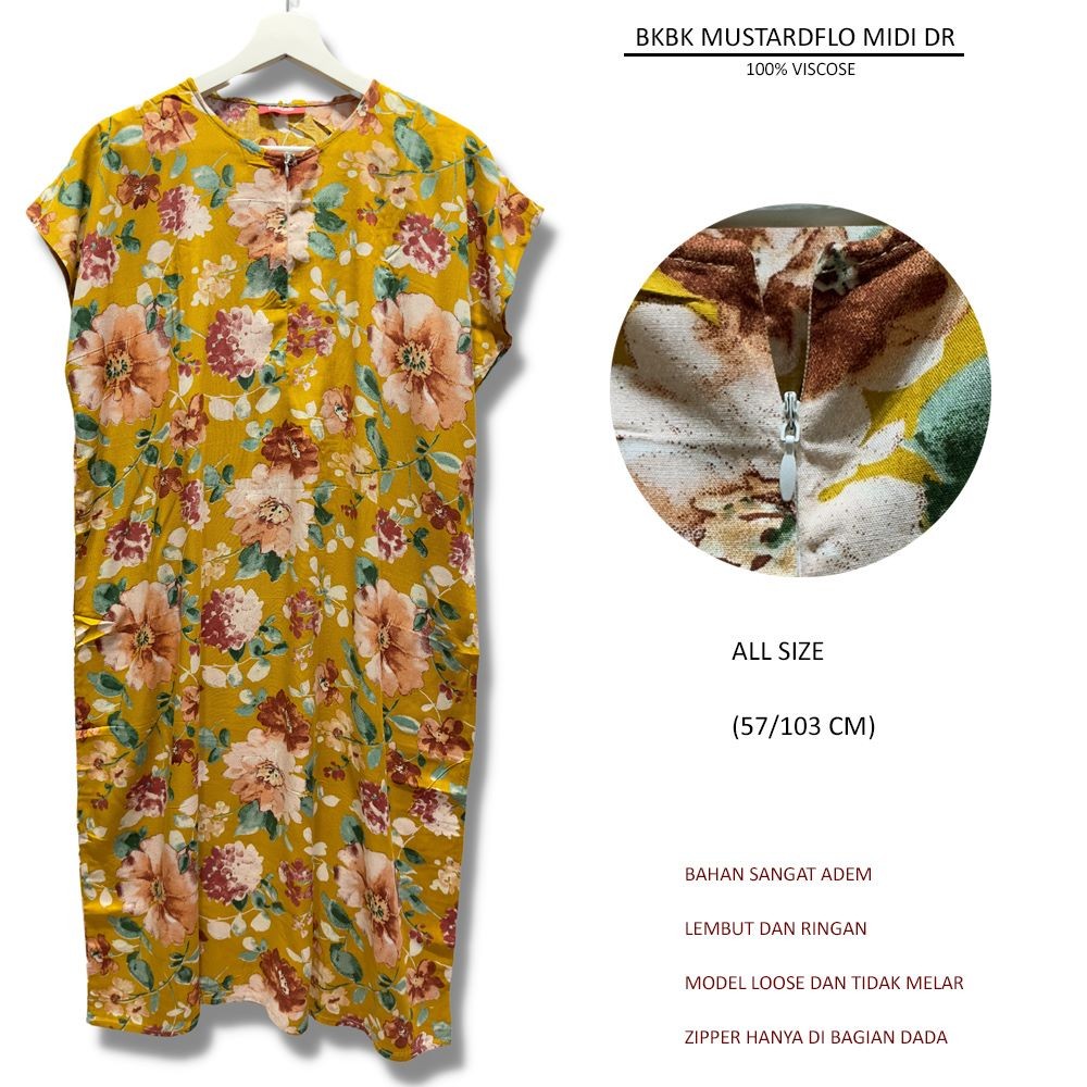 Dress Midi Wanita Tanpa Lengan Viscose (BKBK MIDI DR)