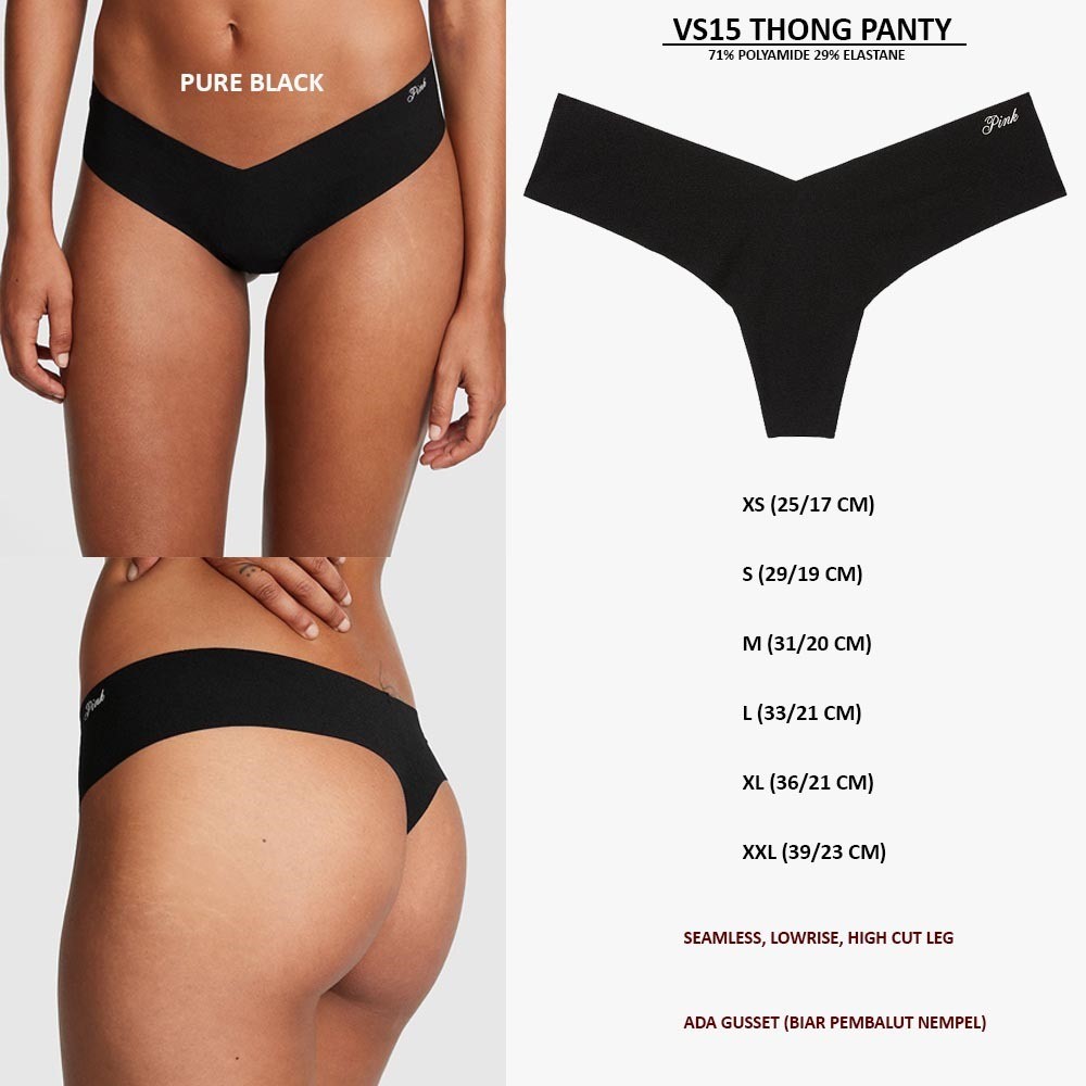 Celana dalam Wanita Seamless Lowrise High Cut Leg (VS15 THONG PANTY)