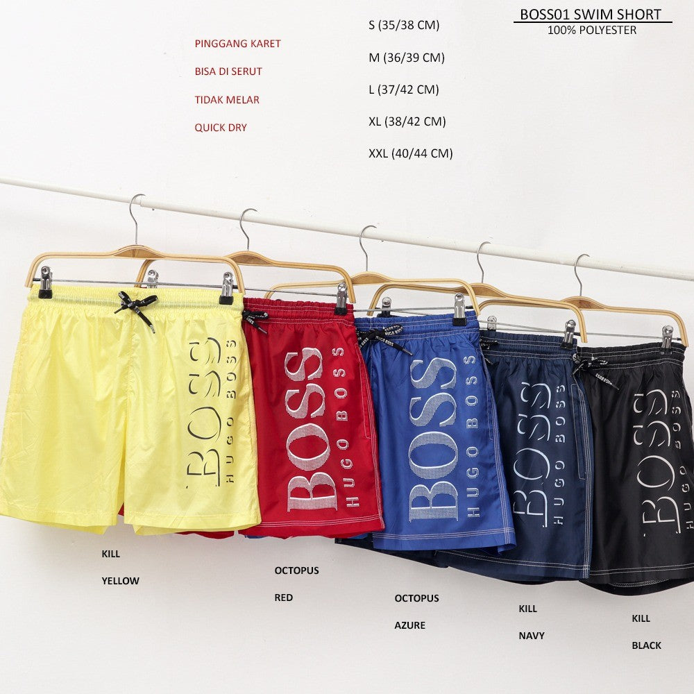 Celana Pendek Pria Swim Pantai Renang Short (BOSS01 SWIM SHORT)