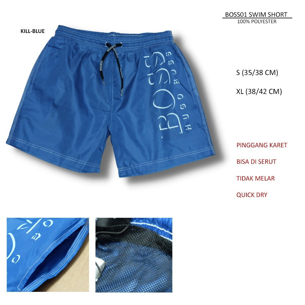Celana Pendek Pria Swim Pantai Renang Short (BOSS01 SWIM SHORT)