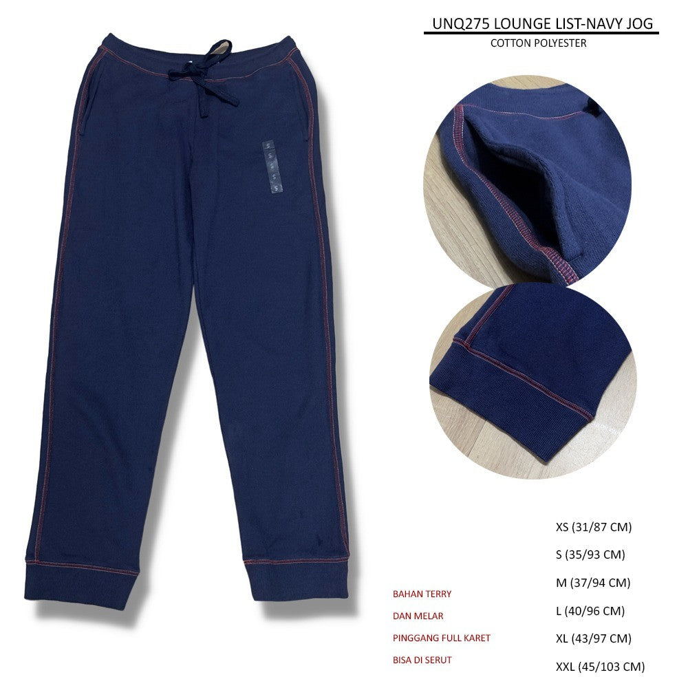 Celana Panjang Jogger Pria (UN275 LOUNGE LIST JOG)