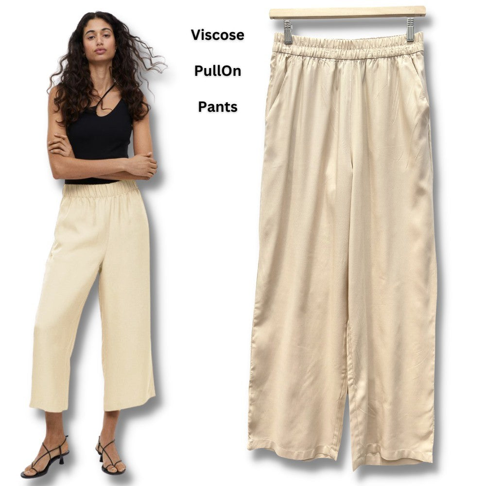 Celana Wanita Panjang Full Karet Viscose (MONKL23 VSC PULLON CAMEL)