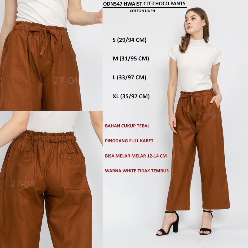 Celana Kulot Panjang Santai Wanita (ODN547 HWAIST CULLOT PANTS00)