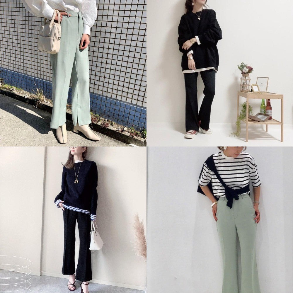 Celana Panjang Office Wanita Highrise (UNQ308 SLIT FLARE PANTS)