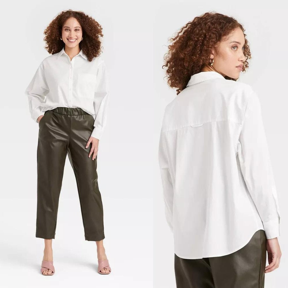 Atasan Kemeja Wanita Lengan Panjang Oversized (AND07 OVSZ BUTTON SHIRT)
