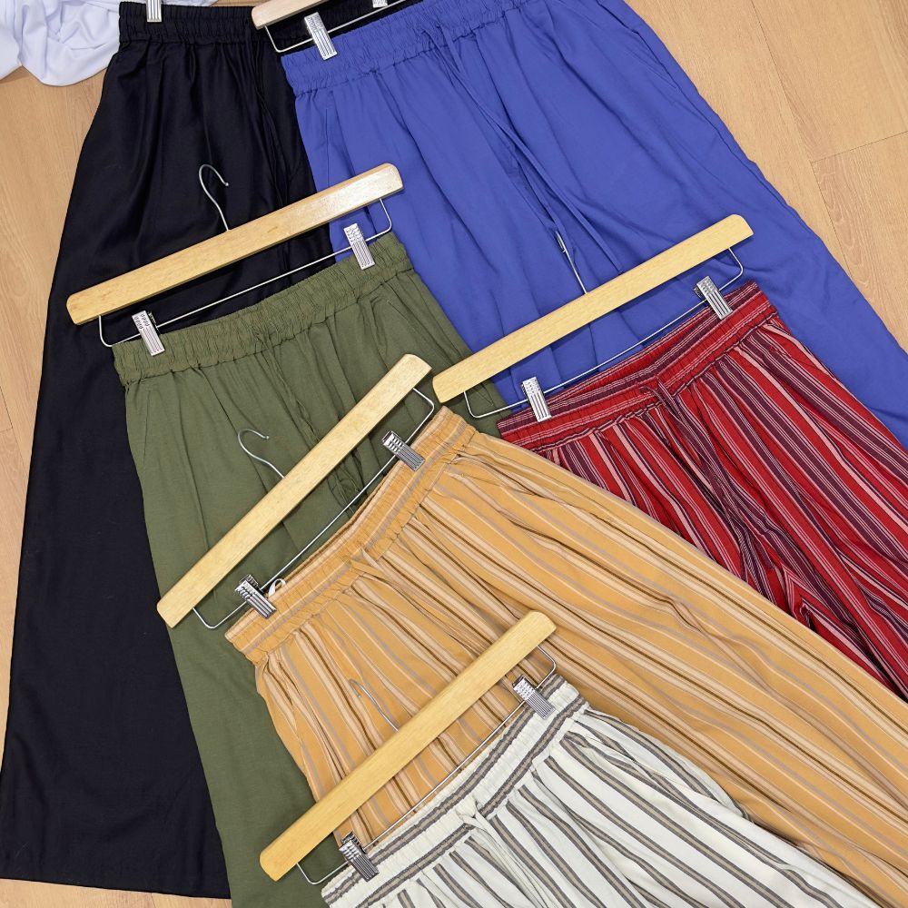 Celana Panjang Kulot Wanita Soft Cotton (JPN39 WIDE PLZ CULLOTES)