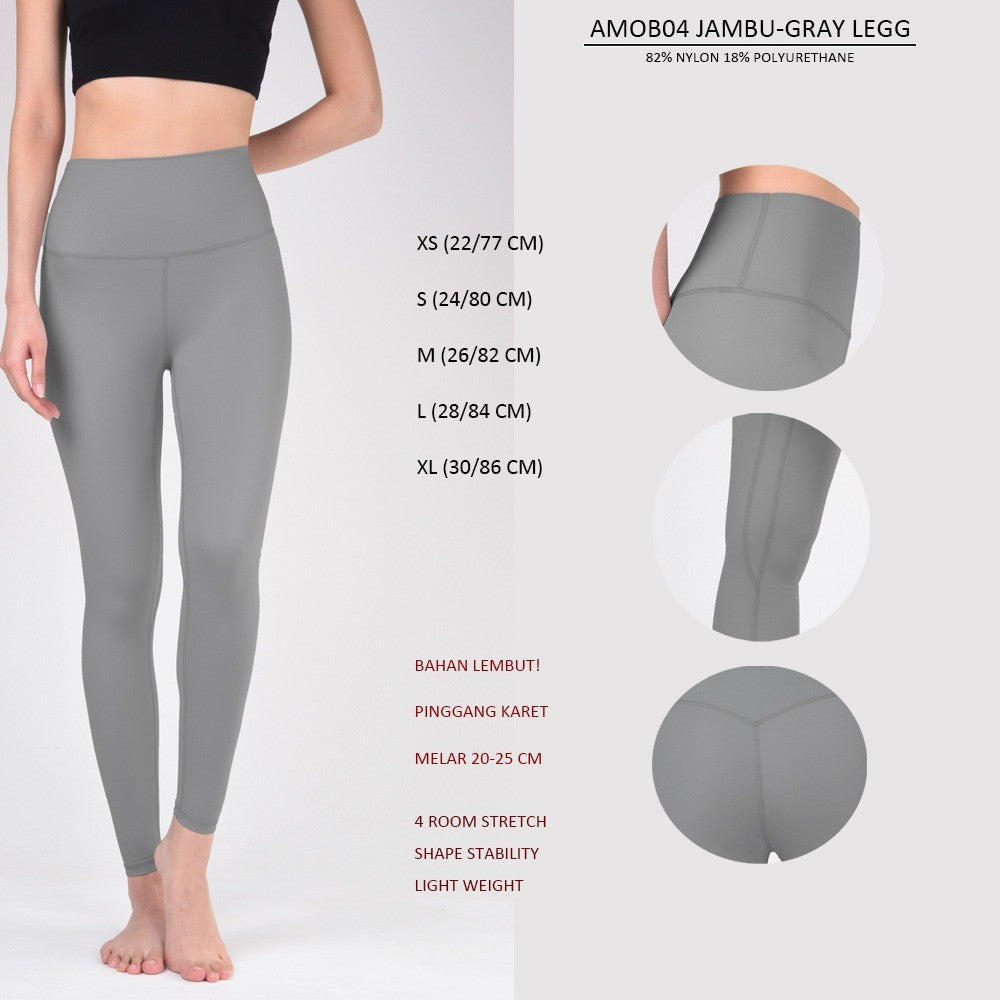 Celana Panjang Legging Olahraga Wanita Shapping Sport (AMOB04 JAMBU LEG)