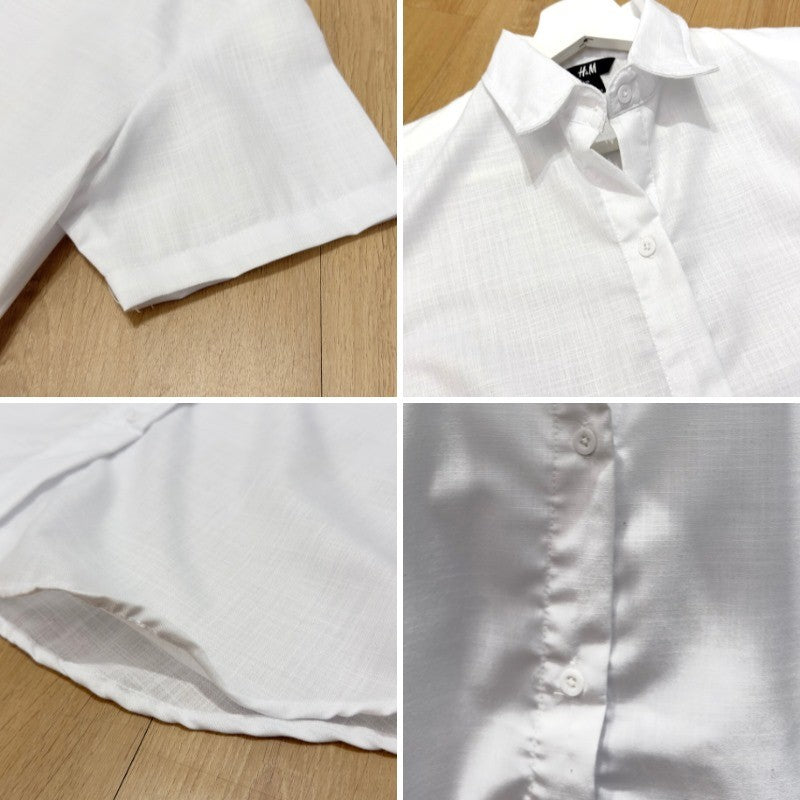 Kemeja Kasual Wanita Lengan Pendek Soft Cotton (HMS513 SHORT SHIRT)