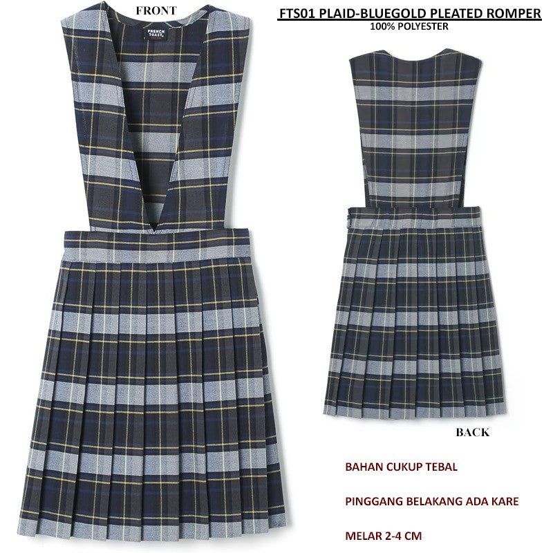 Romper Rok Anak Dewasa Kotak (FST01 PLAID PLEATED ROMPER)