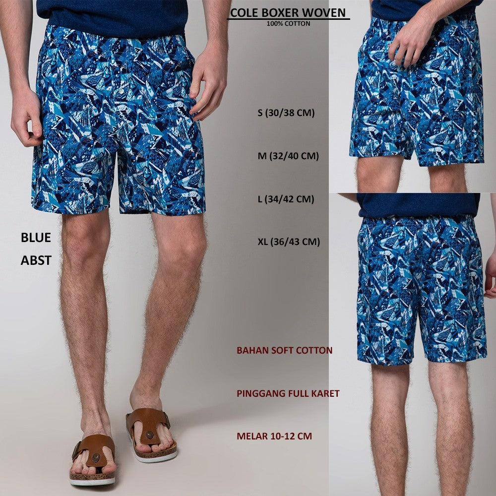 Celana Boxer Pria Pendek santai Cotton Woven (COLE BOXER WOVEN)