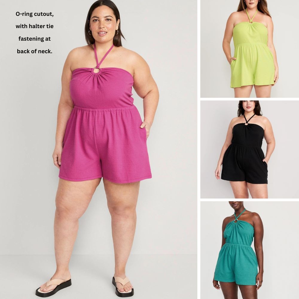 Atasan Romper Wanita Tanpa Lengan (ODN536 ORING ROMPER)