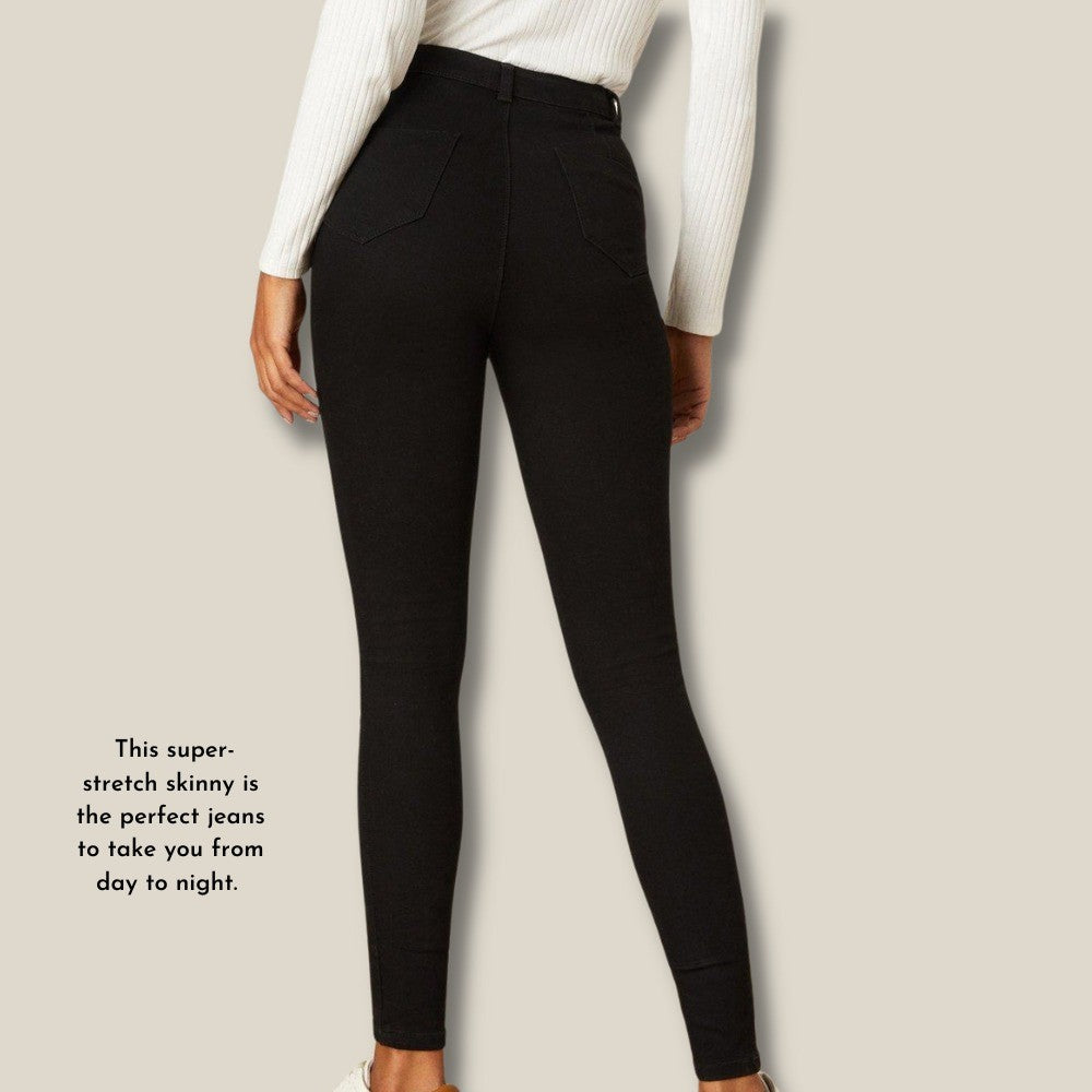 Celana Jeans Skinny Wanita Highrise Blue Black Denim (DRT01 LYLA SKINNY)