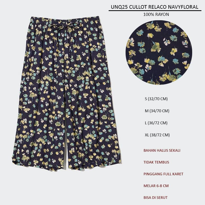 Celana Kulot Wanita 3/4 (UNQ25 CULLOT PANTS)