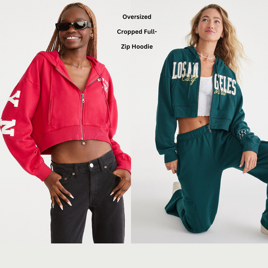 Jacket Crop Wanita Lengan Panjang (AERP105 OVR JACKET)