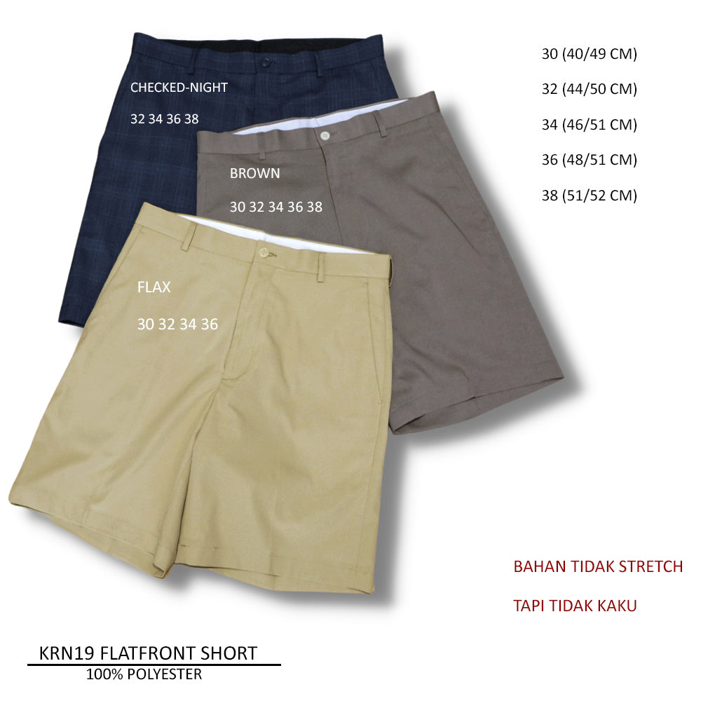Celana Pendek Pria Casual FlatFront (KRN19 FLATFRONT SHORT)