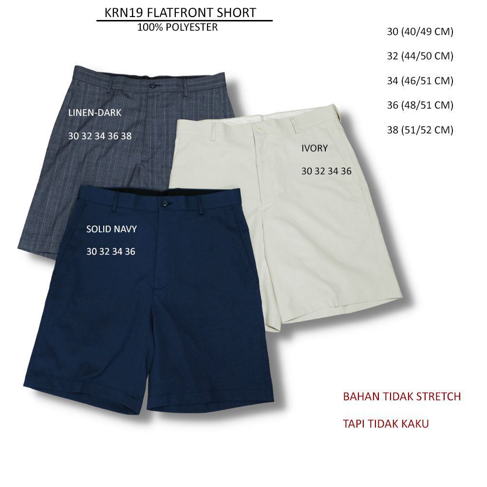Celana Pendek Pria Casual FlatFront (KRN19 FLATFRONT SHORT)
