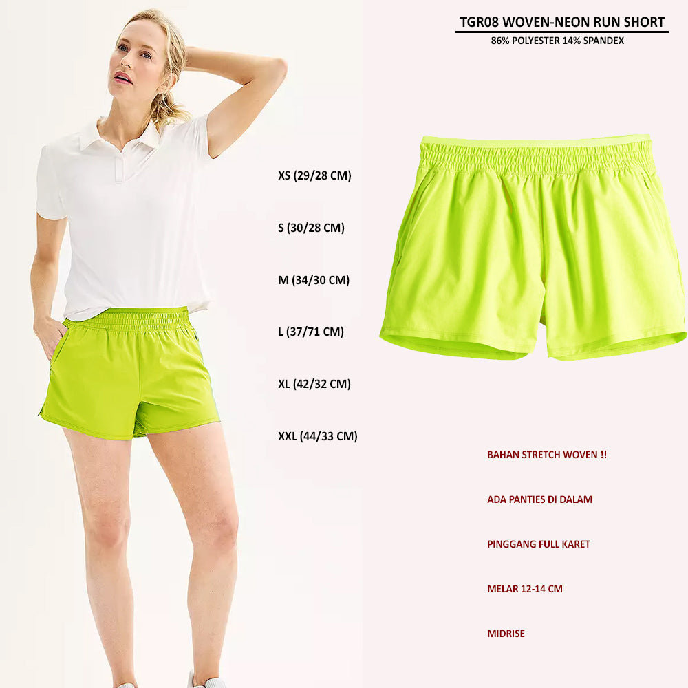 Celana Pendek Olahraga Wanita (TGR08 WOVEN RUN SHORT)