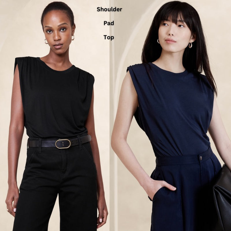 Atasan Koas Wanita Tanpa Lengan (BREP88 SHOULDER PAD TOP)
