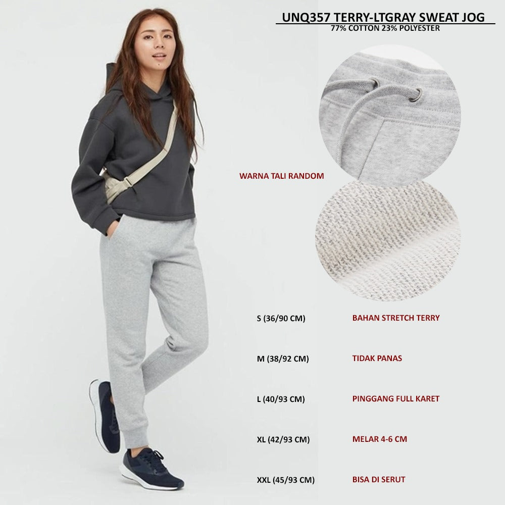 Celana Panjang Jogger Wanita Stretch Terry (UNQ357 TERRY SWEAT JOG)