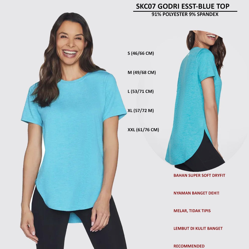 Atasan Kaos Olahraga Wanita Lengan Pendek (SKC07 GODRI ESST TOP)