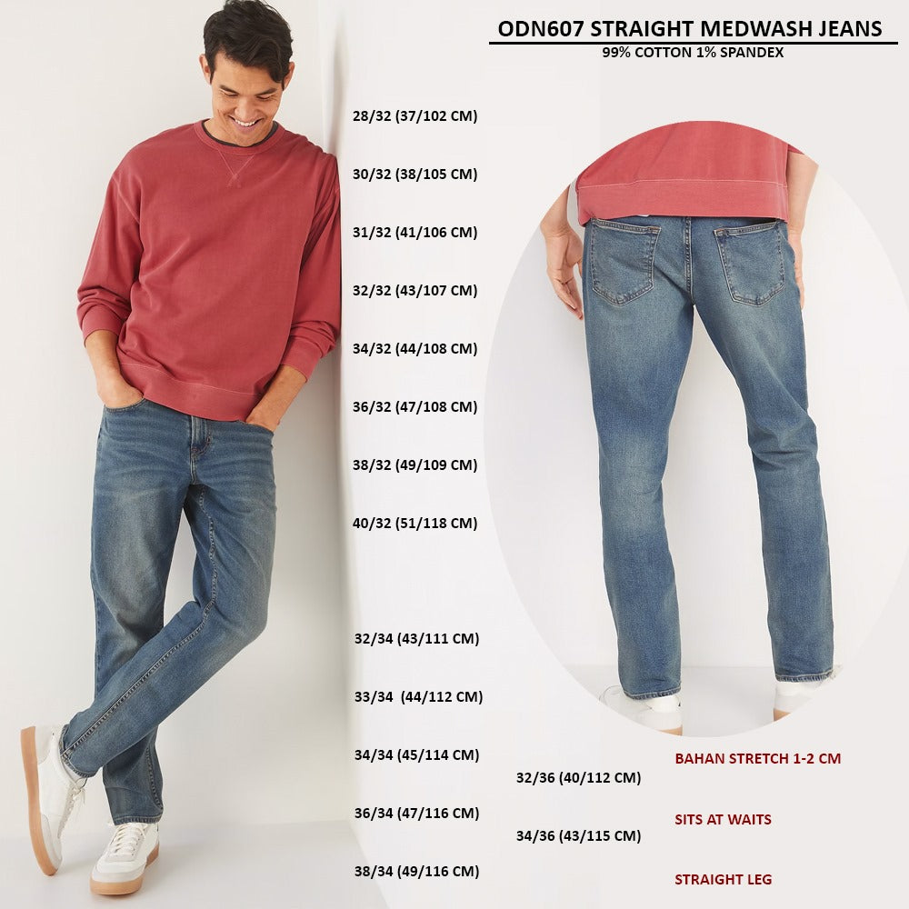 Celana Panjang Pria Stretch Straight (ODN607 STRAIGHT JEANS)