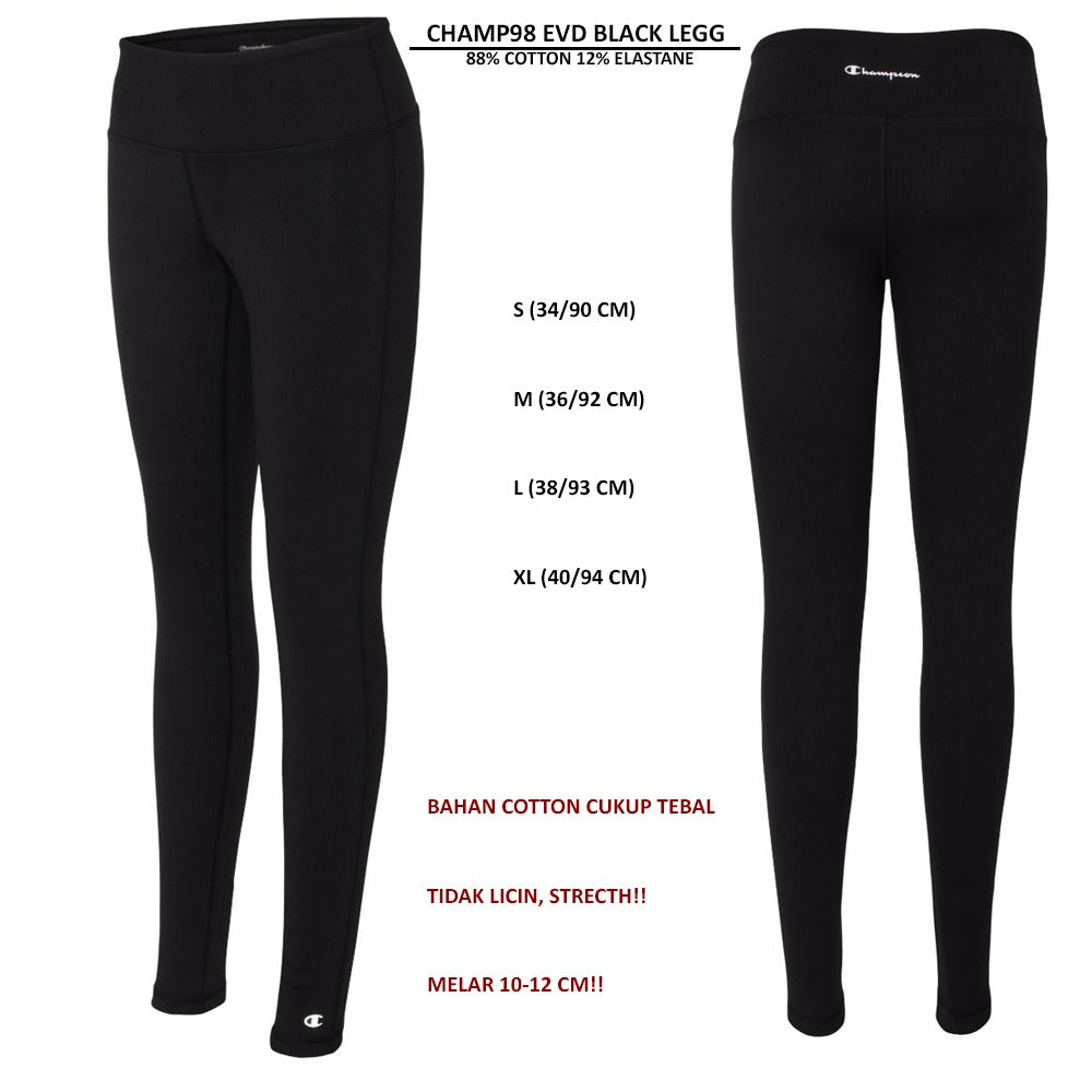 Celana Panjang Legging Wanita (CHAMP98 EVD BLACK LEG)