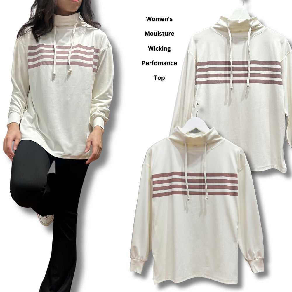 Atasan Wanita Kerah Tinggi Lengan Panjang (LOFT152 ACT MOCK TOP)