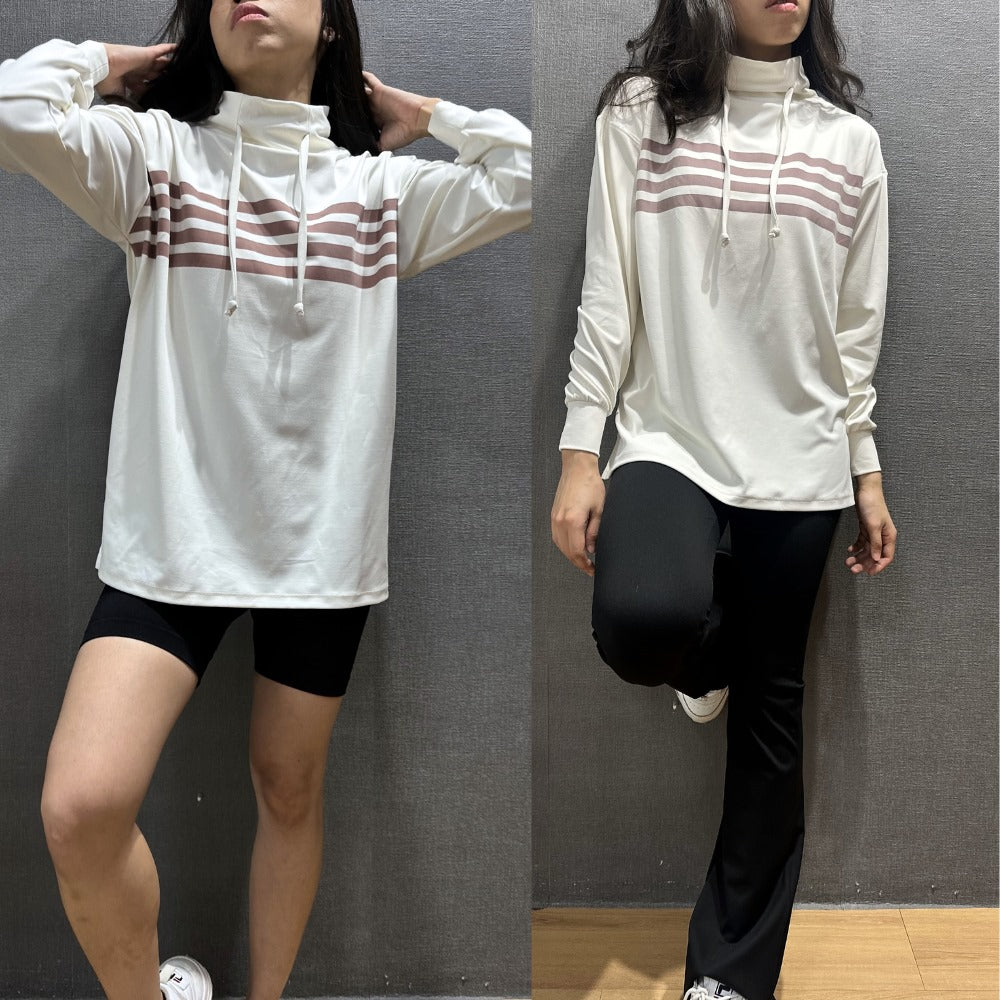 Atasan Wanita Kerah Tinggi Lengan Panjang (LOFT152 ACT MOCK TOP)