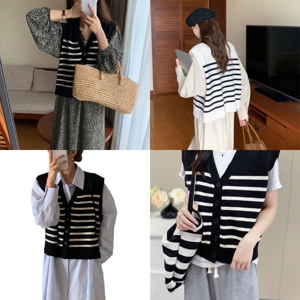 Atasan Rompi Wanita Soft Knitted (JPN47 KNIT VEST)