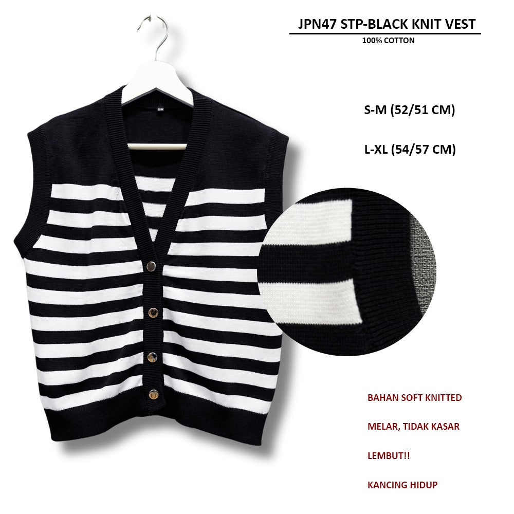 Atasan Rompi Wanita Soft Knitted (JPN47 KNIT VEST)