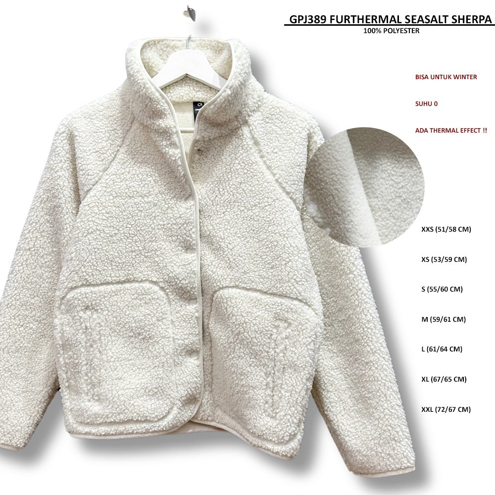 Jacket Wanita Musim Dingin Lengan Panjang (GPJ389 FURTHERMAL SHERPA)