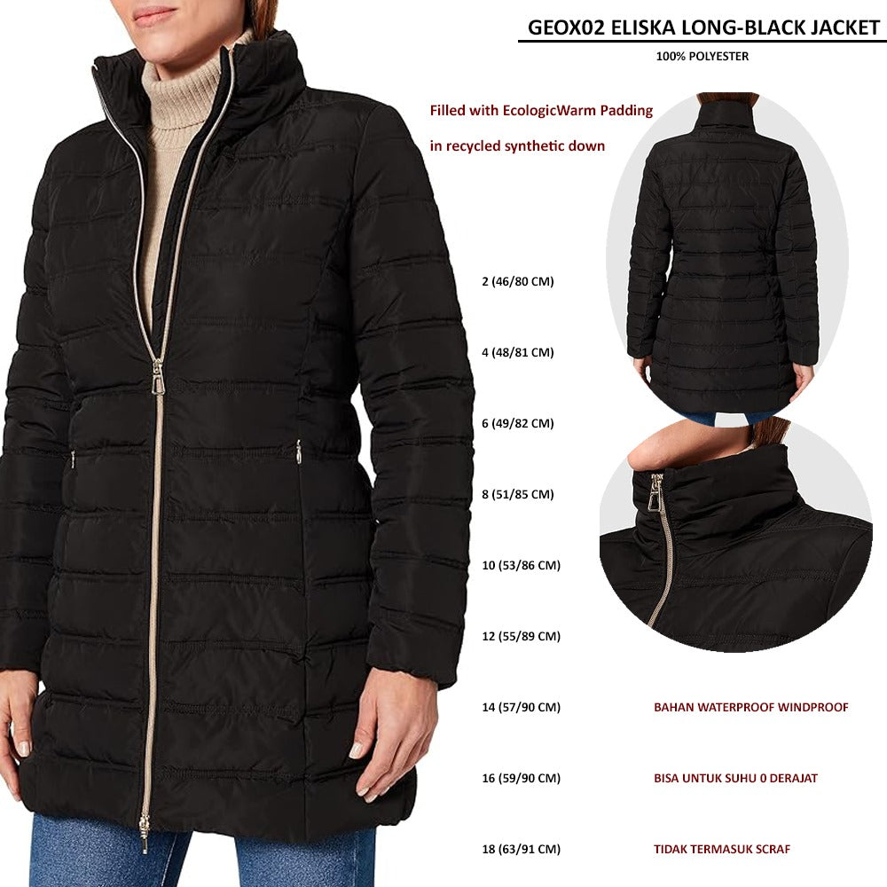 Jacket Longcoat Wanita Lengan Panjang (GEOX02 ELISKA LONG JACKET)