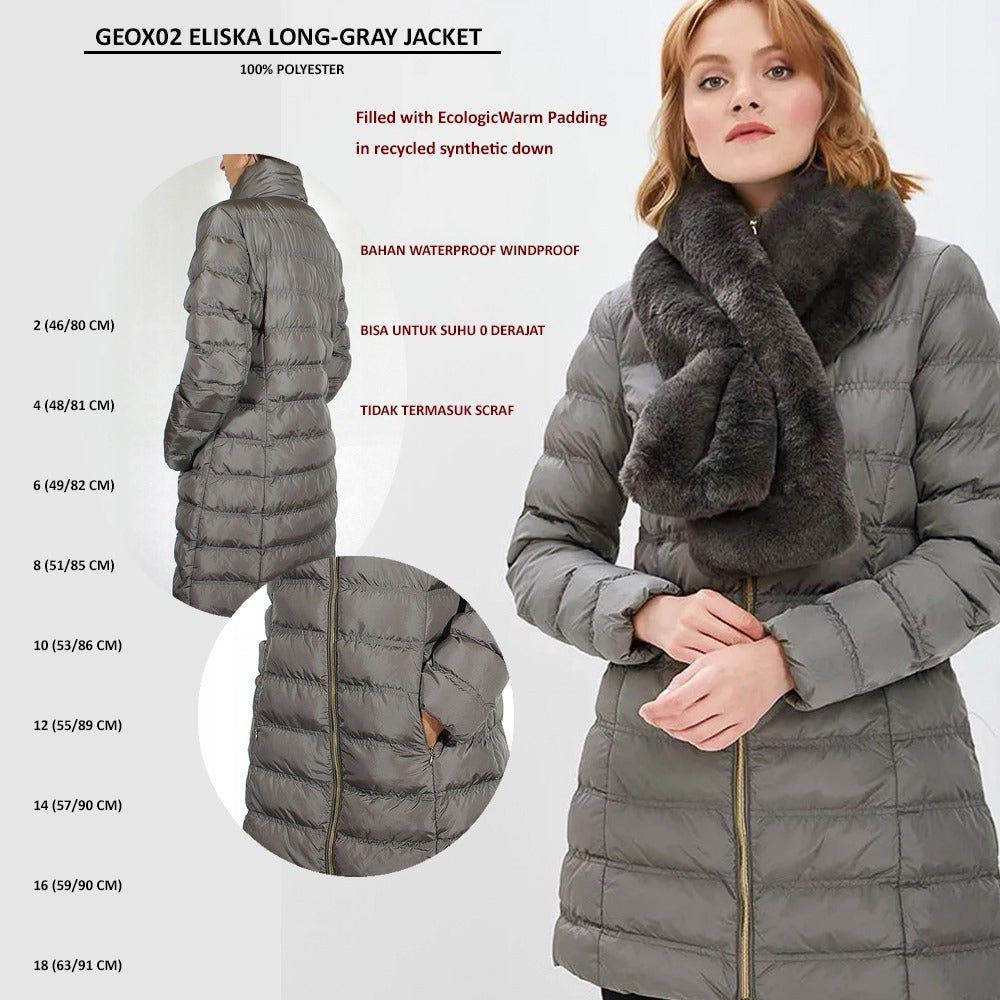 Jacket Longcoat Wanita Lengan Panjang (GEOX02 ELISKA LONG JACKET)